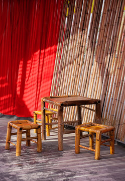 竹制桌椅