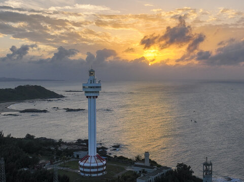 海南文昌木兰湾夕阳晚霞