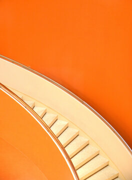 橙色楼梯艺术