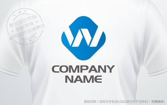 W字母设计logo