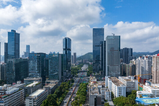 航拍全景深圳水贝珠宝IBC美景