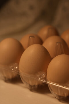 农家土鸡蛋暗调暖色氛围静物