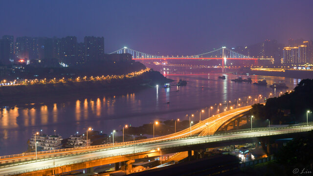 重庆长江夜景