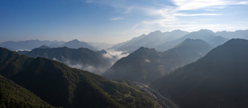 江南丽水高山群山晨曦云海云雾