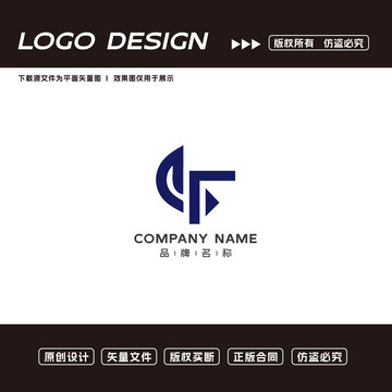 CF字母logo标志