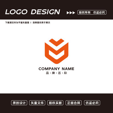 V字母logo标志