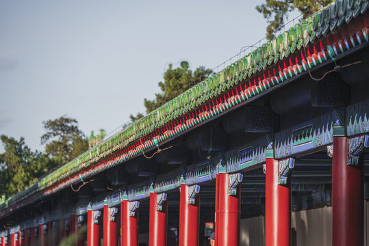 北京天坛公园长廊