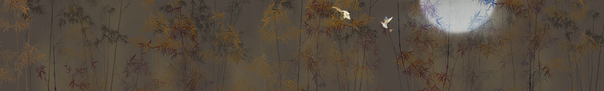 巨幅水墨竹林背景墙