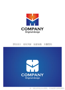 HM字母logo设计