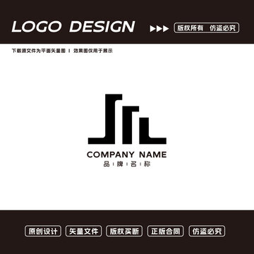 JL字母logo标志