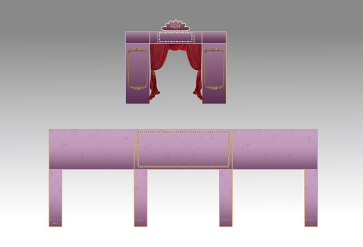 紫色开业氛围门柱