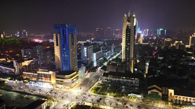 绍兴城市广场夜景