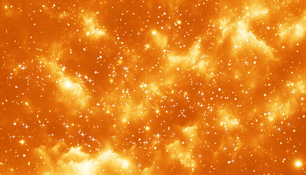 橙色星空背景