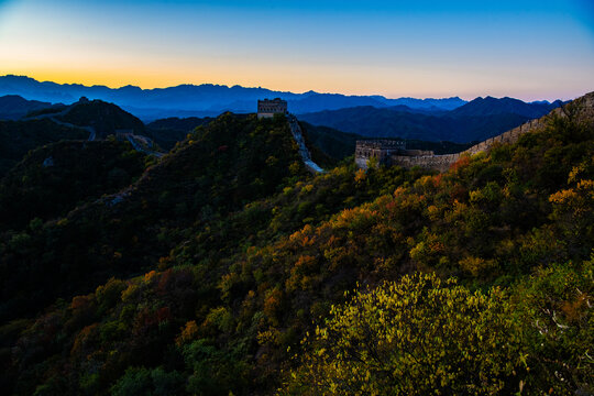 金山岭长城的早晨