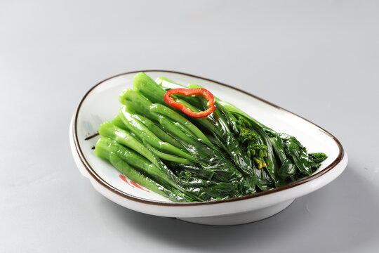 白灼有机菜心