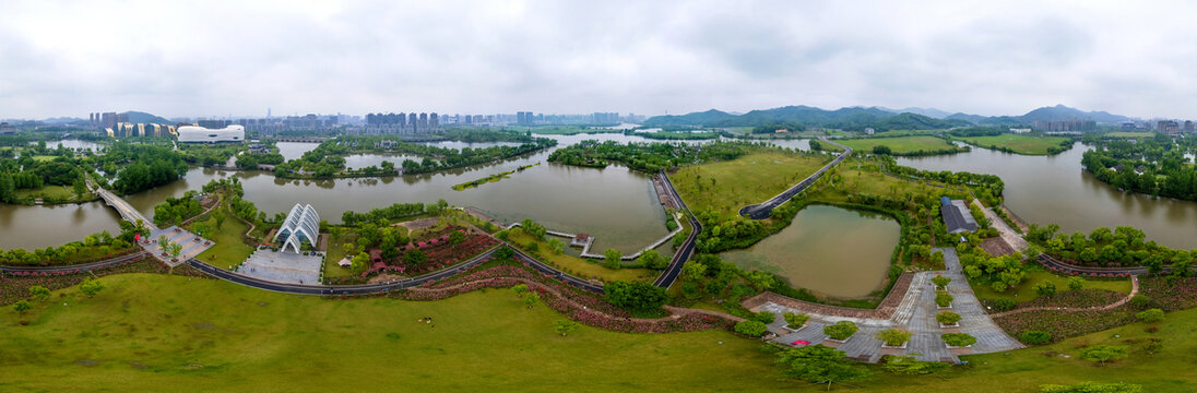 杭州白马湖全景