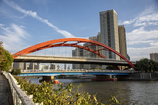 天津海河桥梁建筑