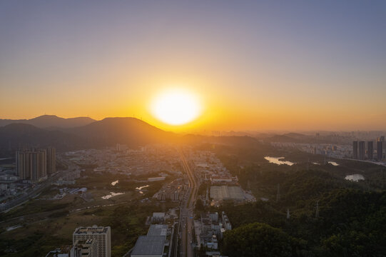 坪山碧岭日落美景