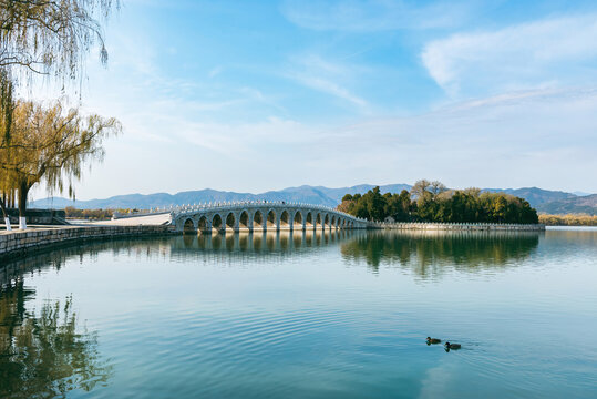 北京颐和园冬日美景