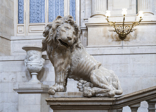 马德里皇宫的狮子