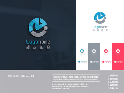 字母ZJ科技LOGO设计