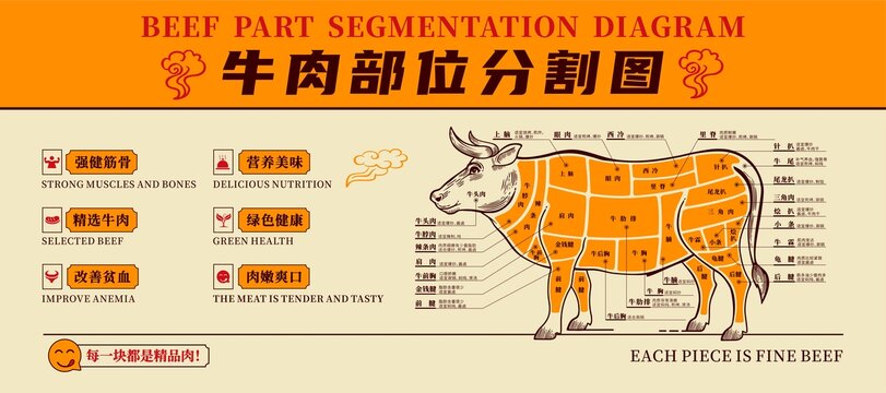 牛肉部位分割图