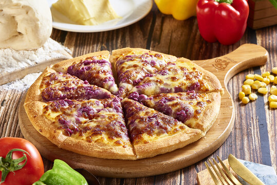 芝香紫薯披萨