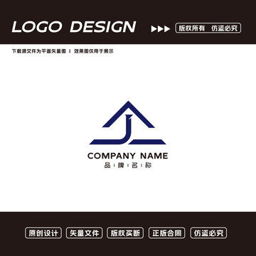 J字母logo标志