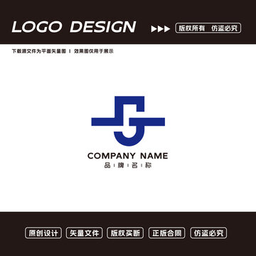 J字母logo标志