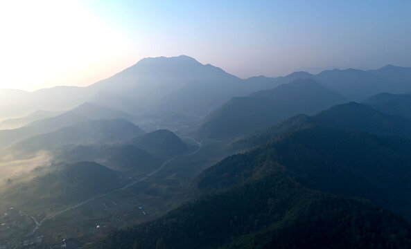 绍兴秦望山航拍