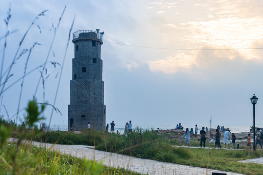 山东日照任家台风景区海边瞭望台