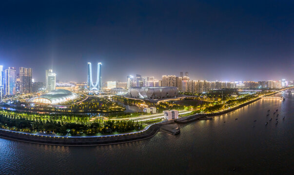 杭州奥体中心场馆风景