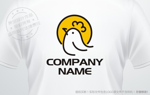 鸡排logo小鸡标志