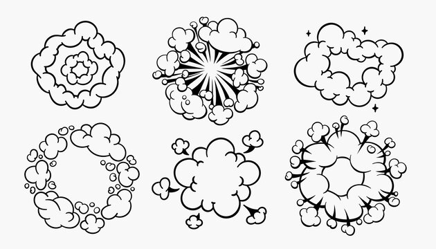 线条风云烟雾爆炸效果素材集合