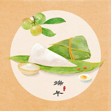 端午节粽子手绘海报