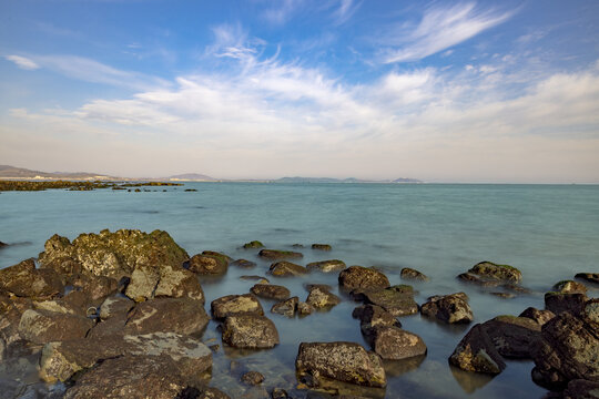 海边海岛岩石风光