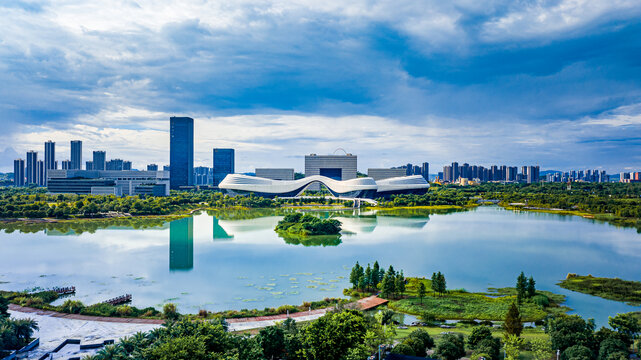 柳州城市风光航拍全景