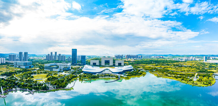 柳州城市风光航拍全景