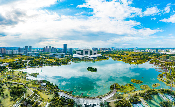 柳州城市风光航拍全景