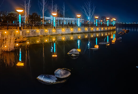 尹山湖夜景