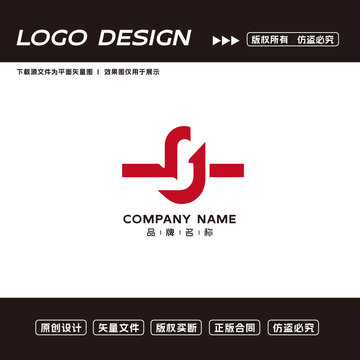 J字母logo标志