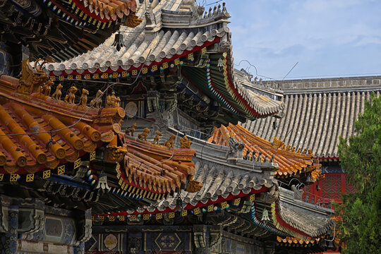 北京万寿寺斗拱飞檐