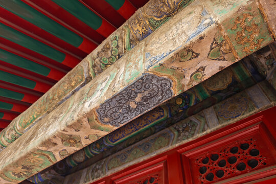 北京万寿寺观音殿彩绘遗存