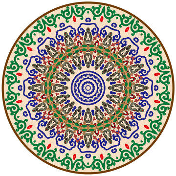 圆形藏式花纹图案