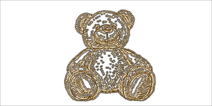 熊抽象装饰