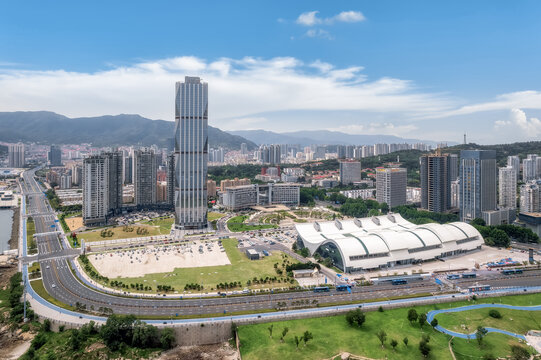 航拍连云港城市景观