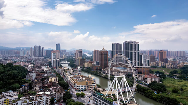 航拍中山历史文化名