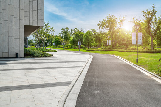 城市绿化街景