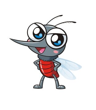 卡通可爱小蚊子