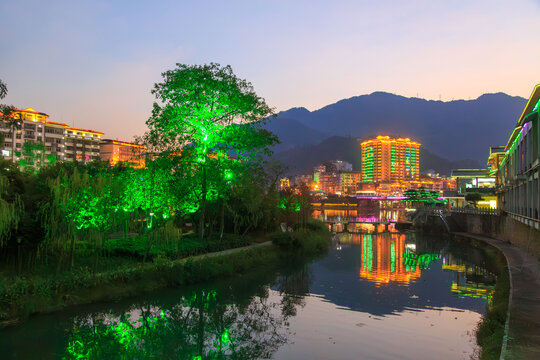 龙胜县城夜景